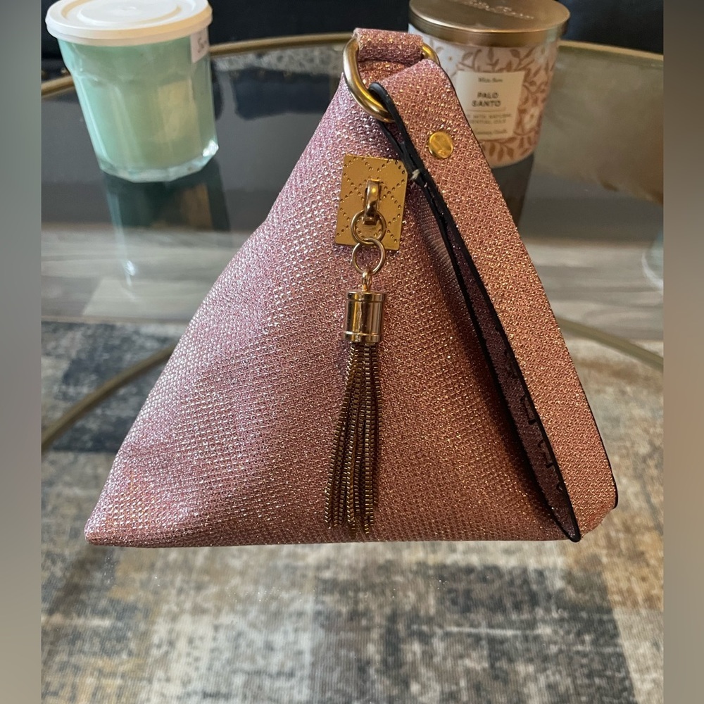 Pink Glittery Mini Handbag Wristlet - Picture 4 of 4
